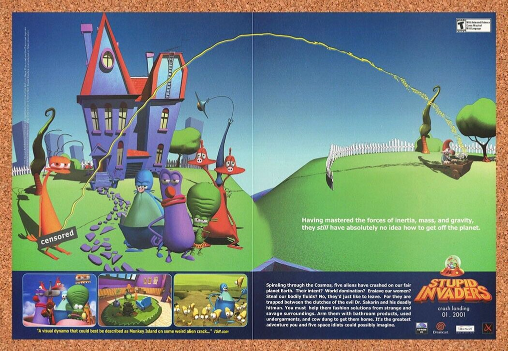 2003 Stupid Invaders Dreamcast Original Ad - for just $21.49! 