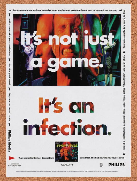 1995 Burn Cycle CD-I Original Ad v2 - for just $17.99! 