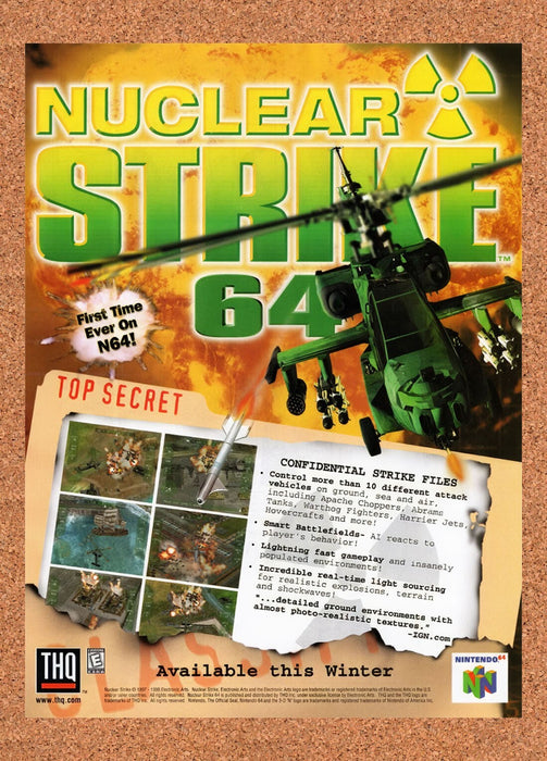 1999 Nuclear Strike 64 N64 Original Advertisement v1 - for just $15.29! 