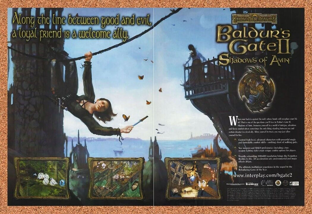 2002 Baldur's Gate II Shadows Of Amn PC Original Maritime Ad - for just $21.49! 