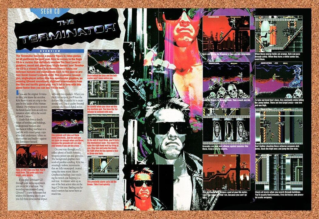 1993 Terminator Sega CD Original Ad v1 - for just $21.49! 