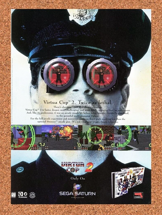 1995 Virtua Cop 2 Saturn Original Ad - for just $17.99! 