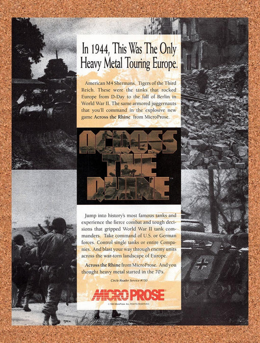 1994 Across The Rhine MS-DOS Original Ad v1 - for just $17.99! 