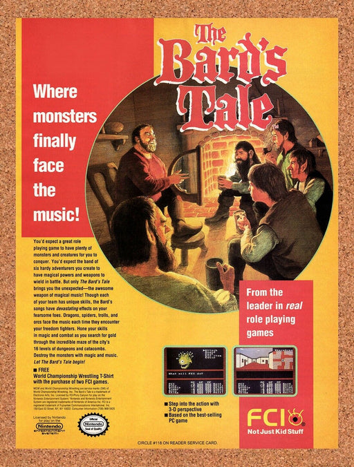 1992 Bard's Tale NES Original Ad v5 - for just $17.99! 