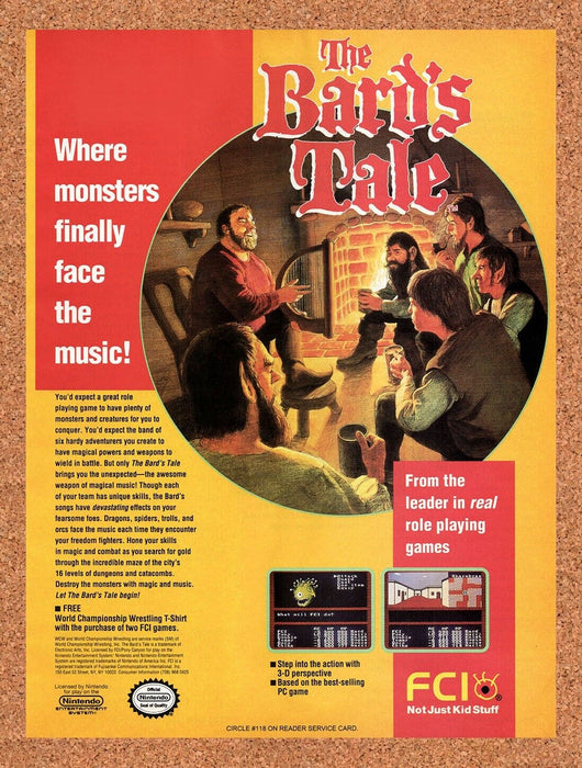 1992 Bards Tale NES Original Ad v5 - for just $17.99! 