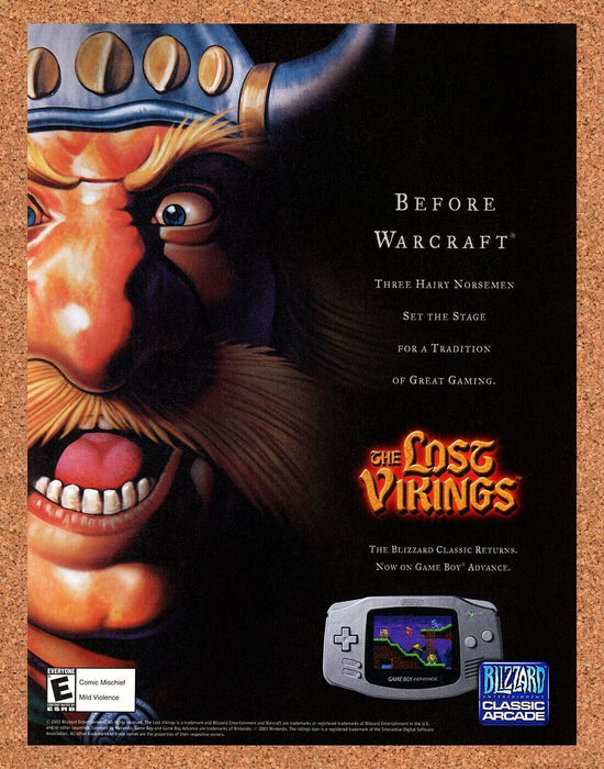 2003 Lost Vikings GBA Original Ad - for just $17.99! 
