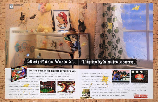 1996 Mario World 2 Yoshi's Island SNES Original Ad v2 - for just $21.99! 