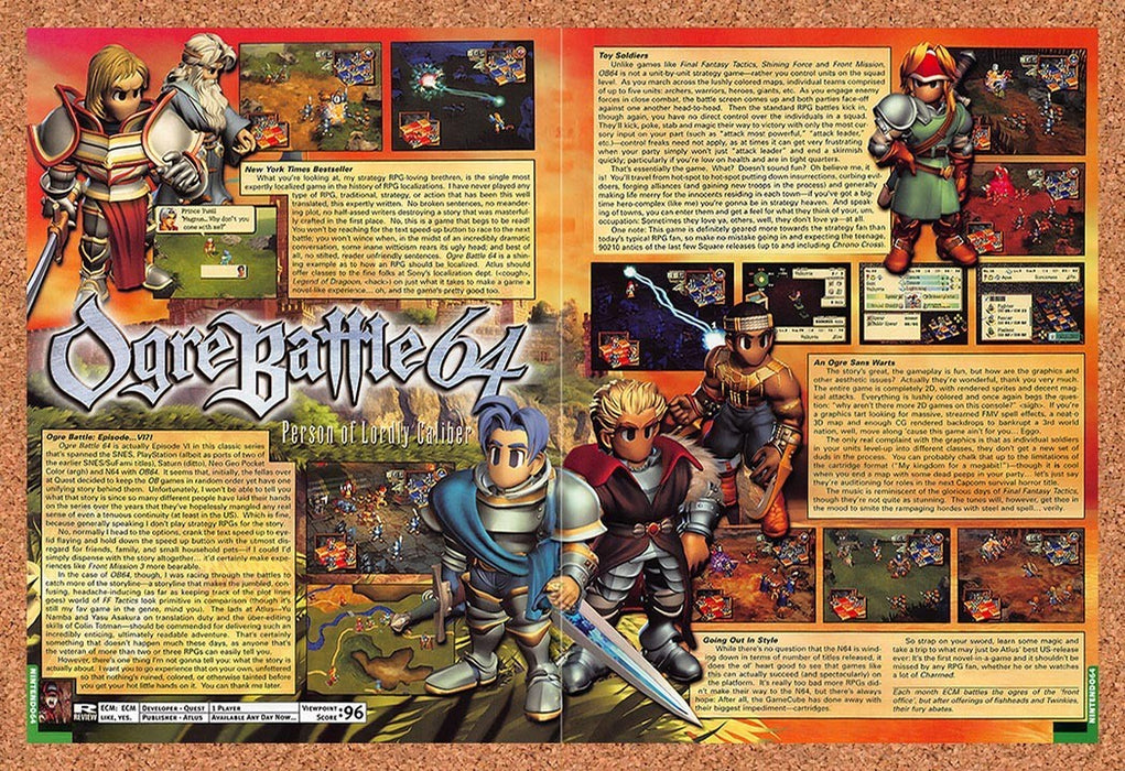 2000 Ogre Battle 64 N64 Original Advertisement vr1 - for just $23.99! 