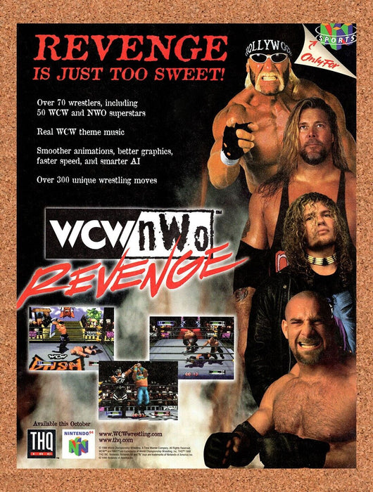 1998 WCW NWO Revenge N64 Original Ad v1 - for just $17.99! 