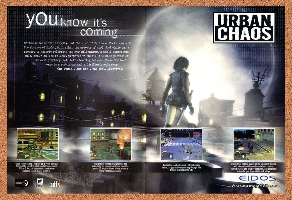 1999 Urban Chaos PC Original Ad - for just $21.49! 
