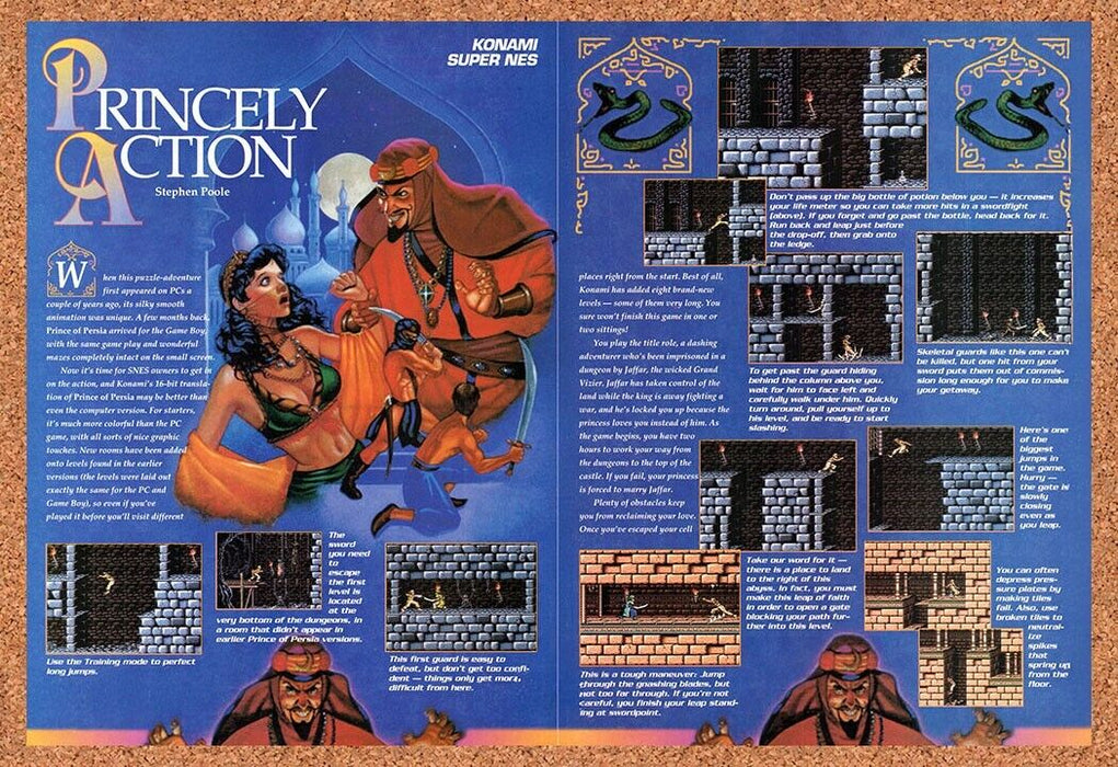 1992 Prince Of Persia SNES Original Ad v4 - for just $21.49! 