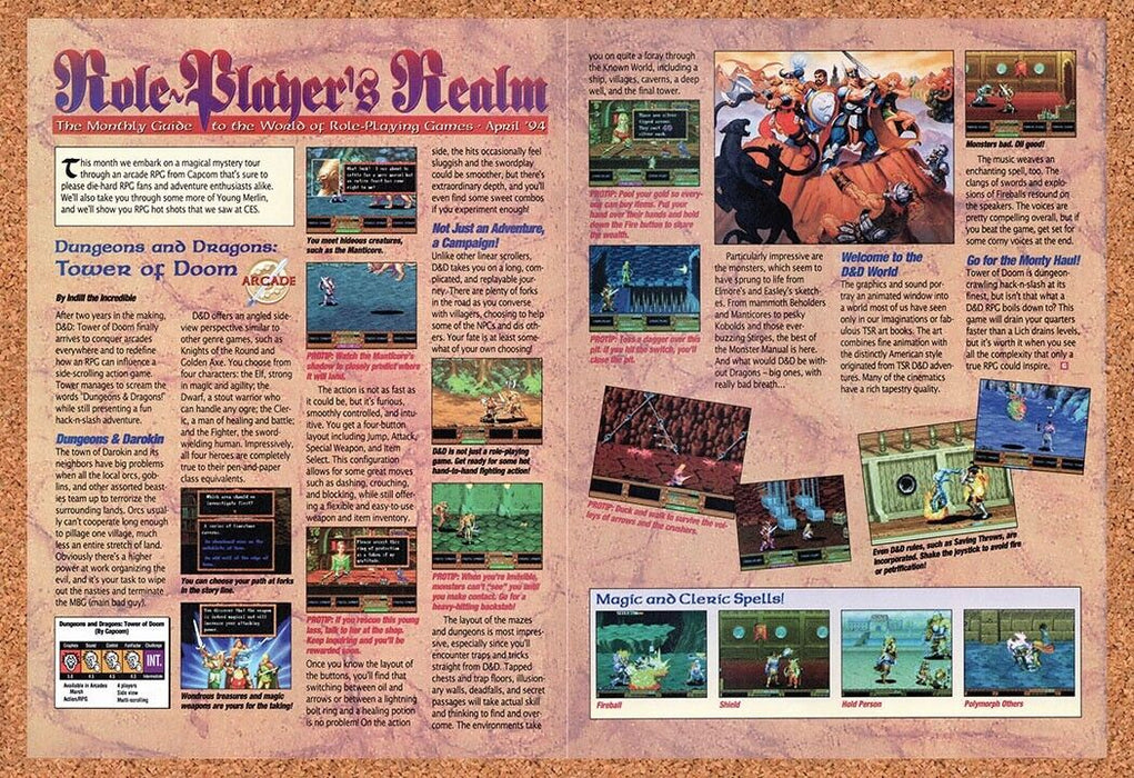 1994 Dungeons & Dragons Tower Of Doom Arcade Original Ad v1 - for just $21.49! 