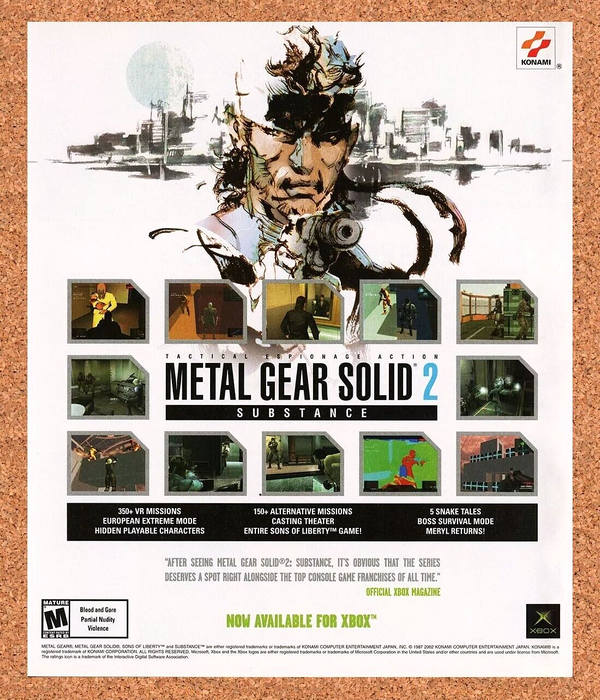 2006 Metal Gear Solid 2 Substance Xbox Original Ad v1 - for just $17.99! 