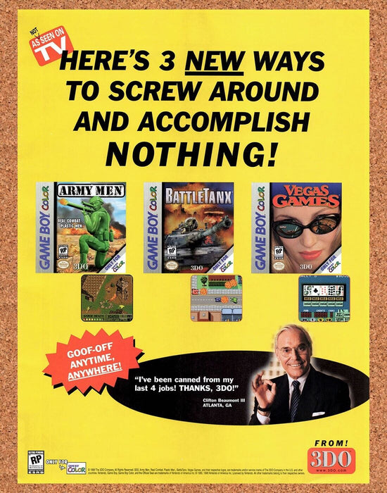 2000 3DO GBC Video Games Original Ad - for just $17.99! 