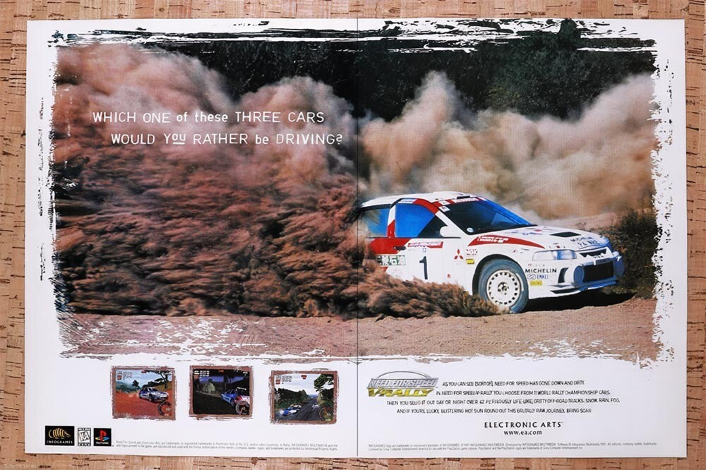 1998 Need For Speed V-Rally PS1 Original Ad v1 - for just $21.49! 