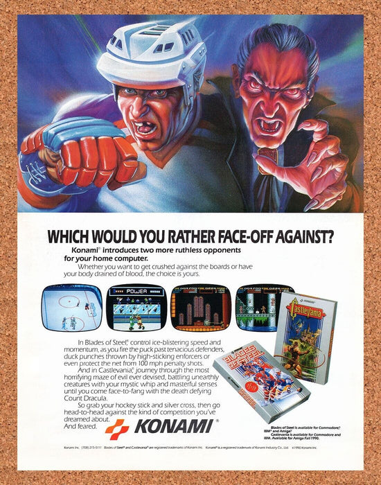 1990 Konami NES Games Original Castlevania Ad - for just $18.99! 