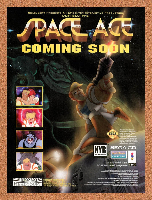 1994 Space Ace Sega CD Original Ad v5 - for just $17.99! 