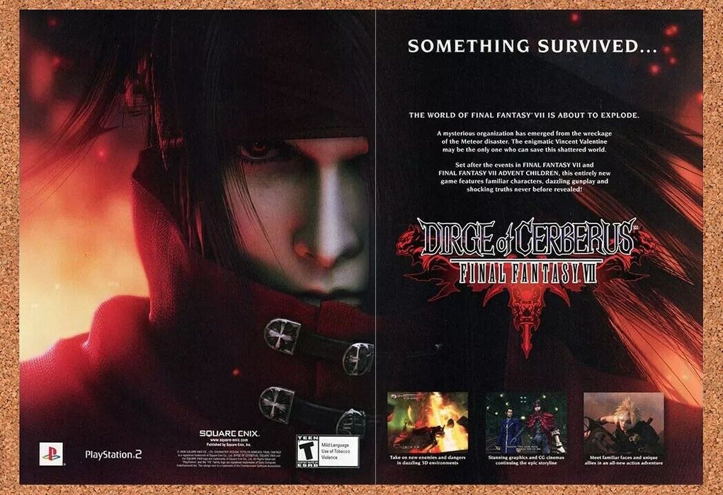 2006 Final Fantasy VII Dirge Of Cerberus PS2 Original Ad - for just $21.49! 