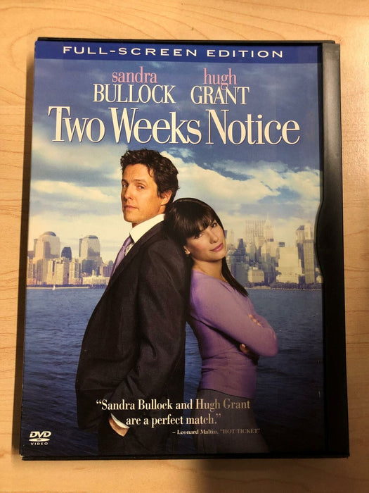 Two Weeks Notice (DVD, 2002, Full Frame) - K8 - for just $1.99! 