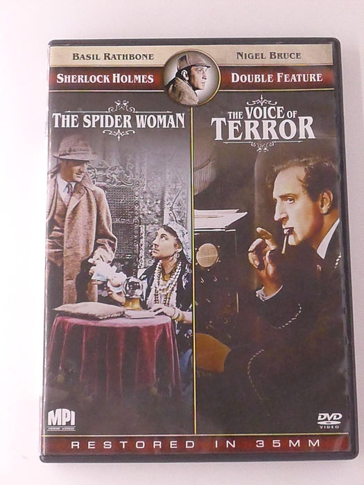 Sherlock Holmes - The Spider Woman - The Voice of Terror (DVD, 2-film) - K7 - for just $3.99! 