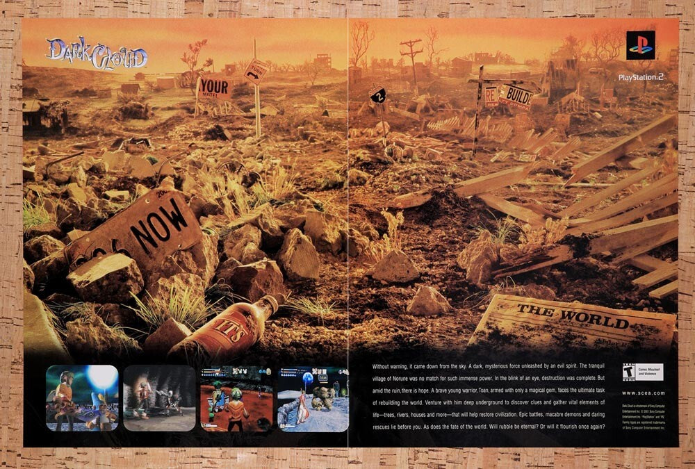 2001 Dark Cloud PS2 Original Ad v2 - for just $21.99! 