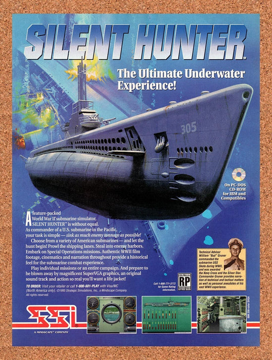 1996 Silent Hunter IBM Original Ad v2 - for just $17.99! 