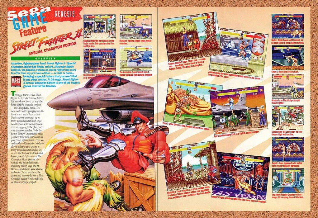 1993 Street Fighter II Champion Edition Genesis Original Ad v2 - for just $21.49! 
