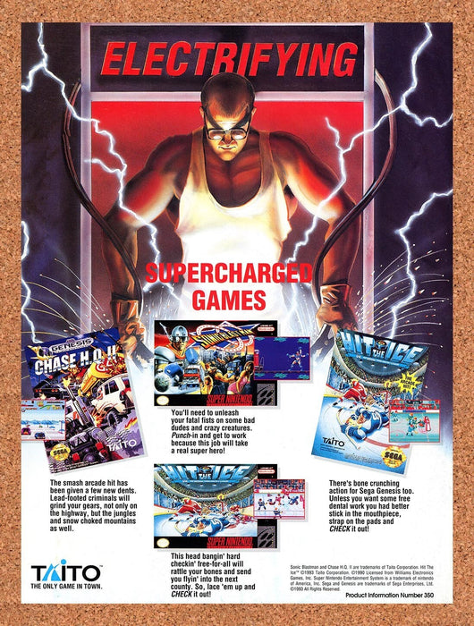 1993 Taito Nintendo & Genesis Games Original Ad v6 - for just $17.99! 