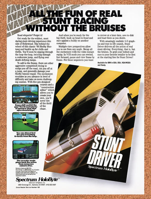 1990 Stunt Driver IBM Original Ad v1 - for just $17.99! 