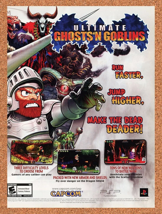 2007 Ultimate Ghosts 'N Goblins PSP Original Ad - for just $17.99! 