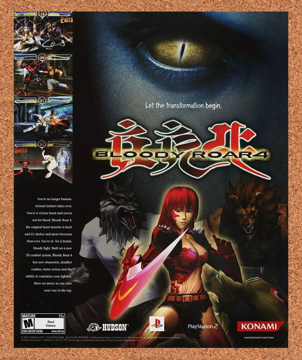 2005 Bloody Roar 4 PS2 Original Ad v1 - for just $17.99! 