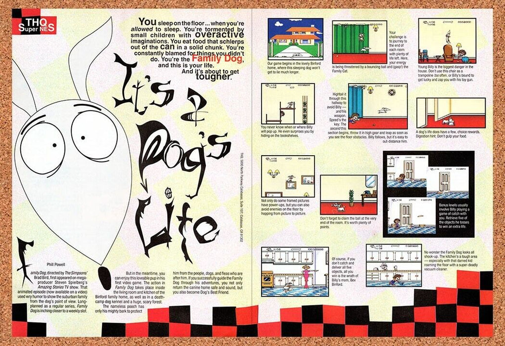 1993 Family Dog SNES Original Ad v2 - for just $21.49! 