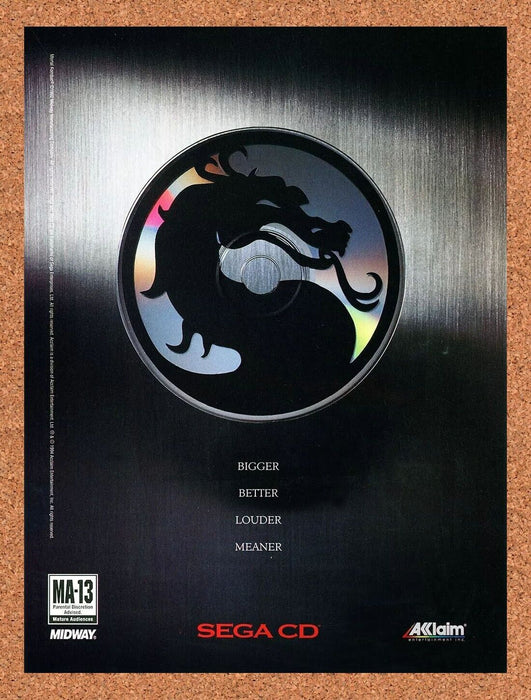 1994 Mortal Kombat Sega CD Original Ad - for just $17.99! 