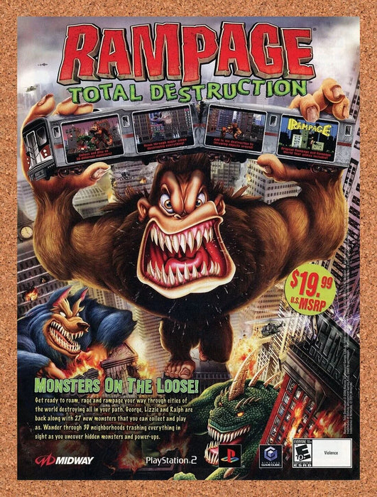 2007 Rampage Total Destruction GameCube Original Ad - for just $17.99! 