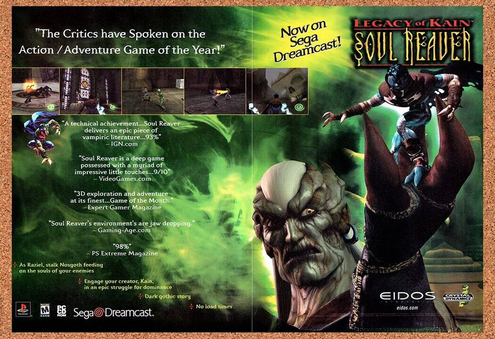 2002 Legacy Of Kain Soul Reaver Dreamcast Original Ad v1 - for just $21.49! 