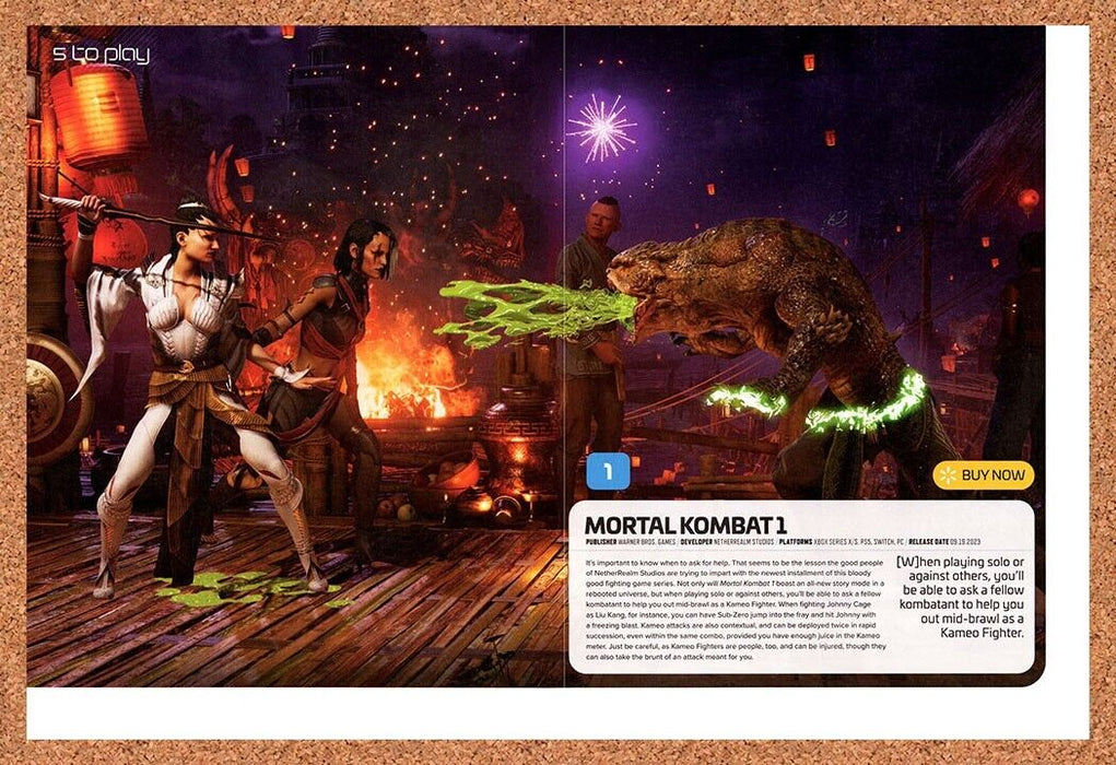 2023 Mortal Kombat 1 Xbox Series X Original Ad - for just $21.49! 