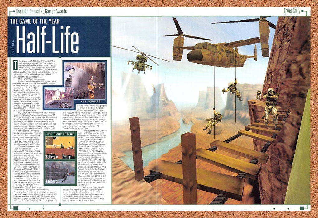 1999 Half-Life Game Of The Year Original Advertisement vr3 - for just $23.99! 