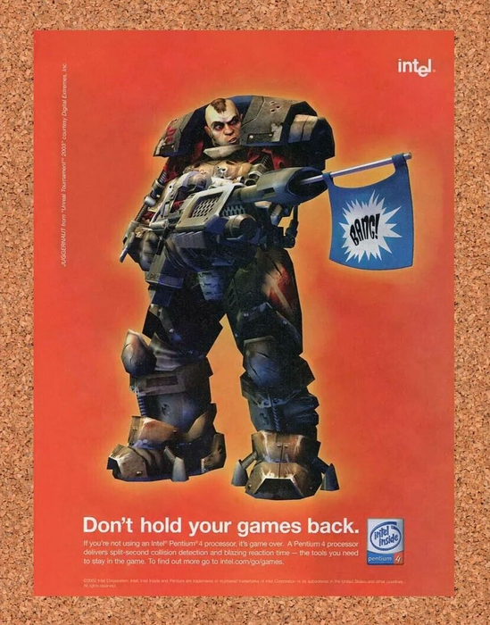 2002 Unreal Tournament 2003 PC Original Intel Pentium 4 Ad v2 - for just $17.99! 