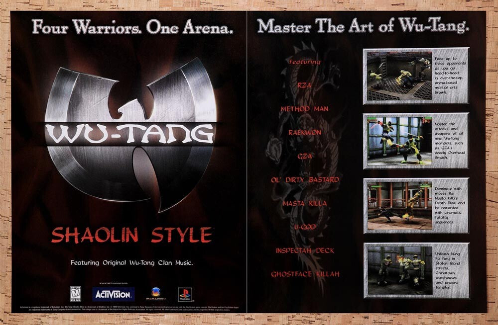 1999 Wu-Tang Shaolin Style PS1 Original Ad v2 - for just $21.49! 