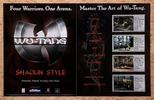 1999 Wu-Tang Shaolin Style PS1 Original Ad v2 - for just $21.49! 