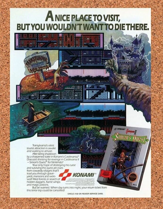 1988 Castlevania II NES Simon's Quest Original Ad - for just $17.99! 