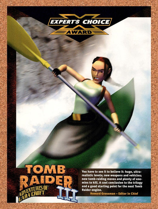 1999 Tomb Raider III Adventures Of Lara Experts Choice Award Original Advertisement vr2 - for just $19.49! 