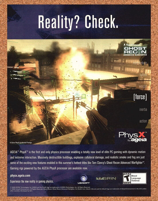 2006 Ghost Recon Advanced WarFighter PC Original Ad - for just $17.99! 