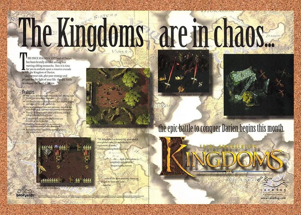 1999 Total Annihilation Kingdoms PC Original Advertisement v7 - for just $23.99! 