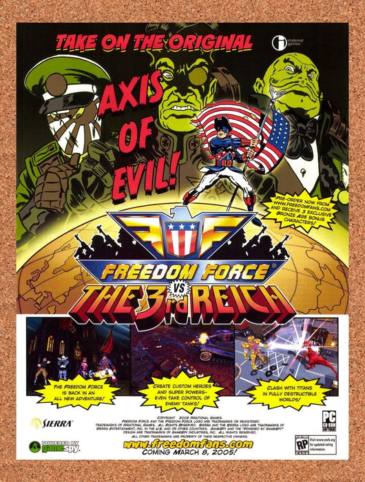 2005 Freedom Force Vs The 3rd Reich PC Original Ad v2 - for just $17.99! 
