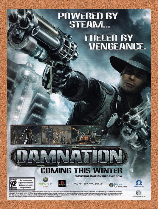 2008 Damnation Xbox 360 Original Ad v1 - for just $17.99! 