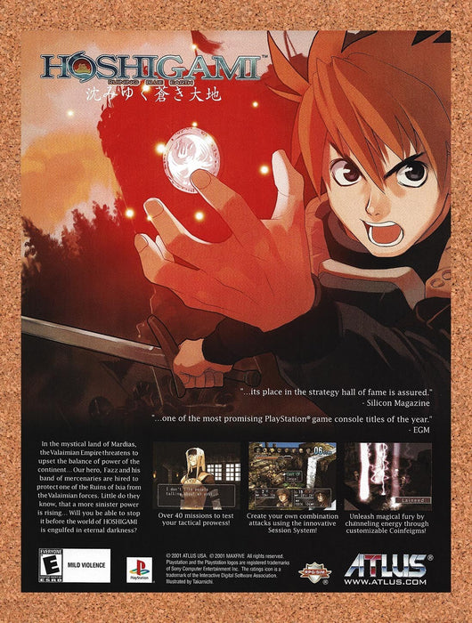 2002 Hoshigami Ruining Blue Earth PS2 Original Advertisement v1 - for just $19.49! 