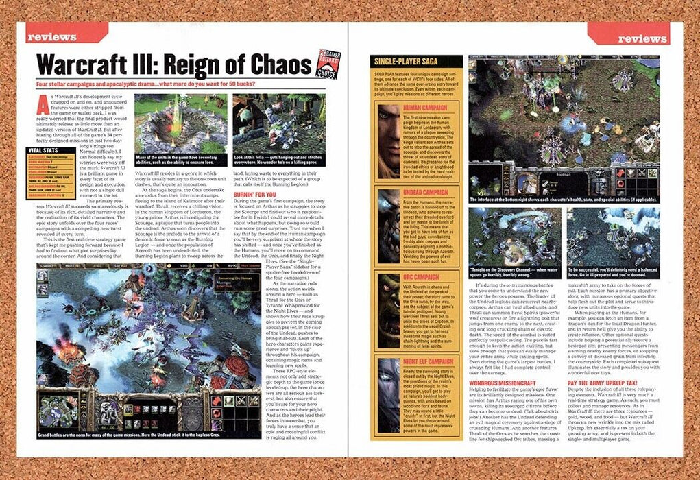 2002 WarCraft III PC Original Ad v10 - for just $21.49! 