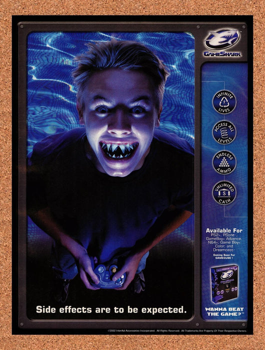 2002 GameShark Video Game Enhancer Original Ad v16 - for just $16.57! 