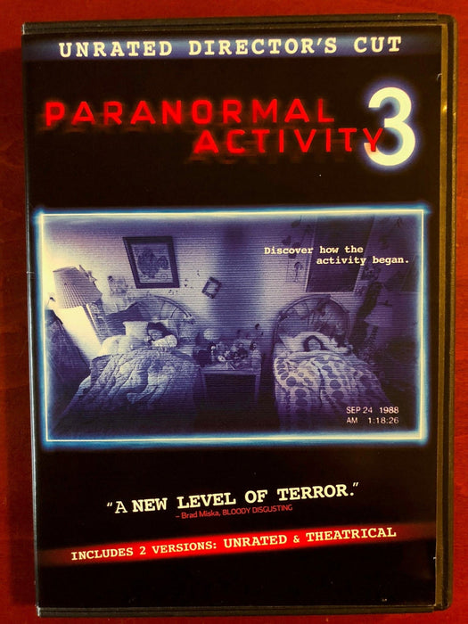 Paranormal Activity 3 (DVD, Unrated Directors Cut, 2011) - L04 - for just $1.99! 